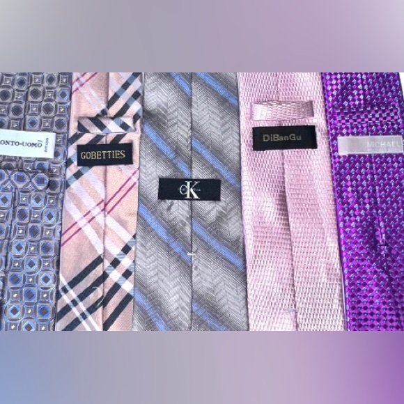 Luxury 5pc Multi Brand Mens Tie Lot Bundle Excellent Condition! - Picture 5 of 8